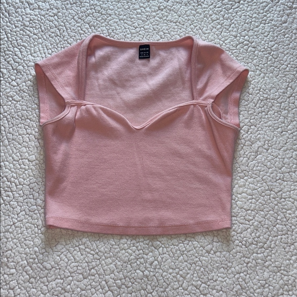Bundle 7 pieces SHEIN Pink & Gray Mixed Styles Crop Top Set - Picture 2 of 15